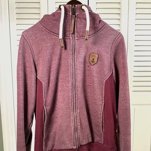 Naketano Hoodie [Full-Zip, Maroon, Medium (M)]